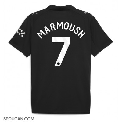 Muški Nogometni Dres Manchester City Omar Marmoush #7 Gostujuci 2025-26 Kratak Rukav Muški Nogometni Dres Manchester City Omar Marmoush #7 Gostujuci 2025-26 Kratak Rukav